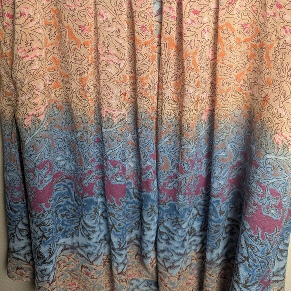 DVF Diane Von Furstenberg Silk Multi Floral Ombre Flutter Sleeve Mini Dress 6 - Picture 7 of 9